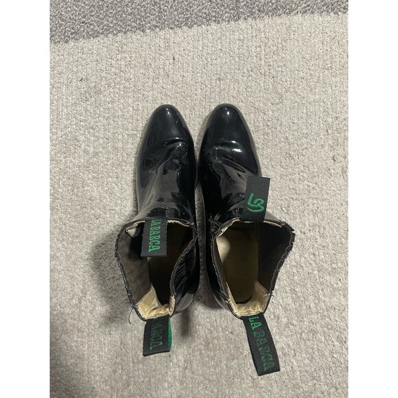 La Barca Charol Botine Chelsea Boots Men's Size 10 Slip On Patent Leather Black - Picture 14 of 16